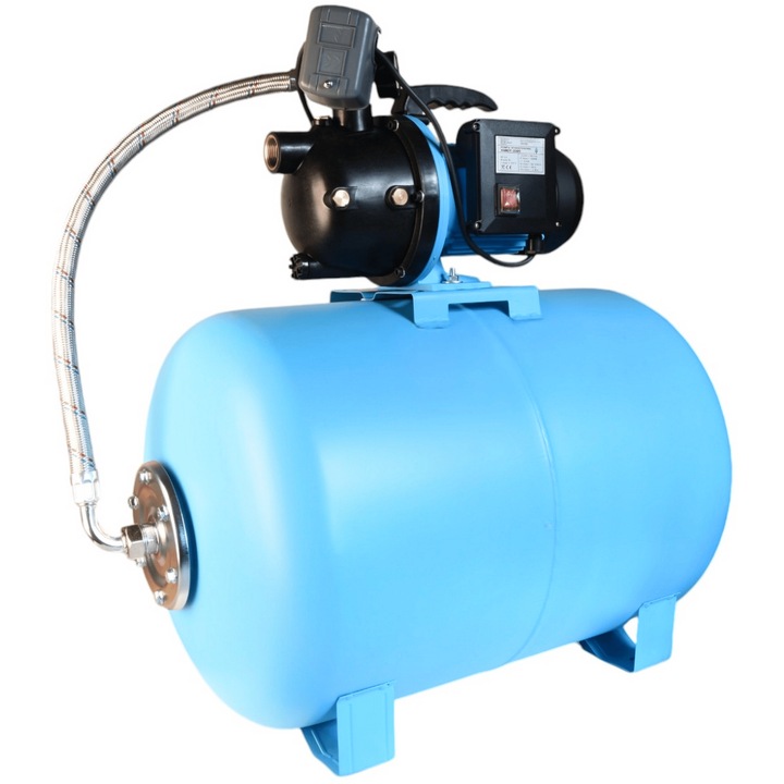 Hidrofor de gradina 100L, HANDY 3000, ALUVRA, pompa de suprafata portabila, 550 W, debit 3000 l/h, inaltime refulare 40 m, rezervor cu membrana EPDM, 4 bar, comutator pornit/oprit