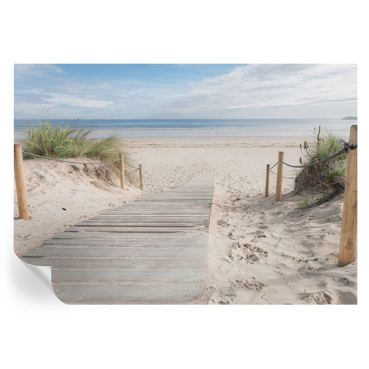 Öntapadós Dekor Tapéta, Tulup, Fa járda, Fehér, 312 x 219 cm, Dekoráció, Könnyen Felszerelhető És Tisztítható, 010170060960000007551