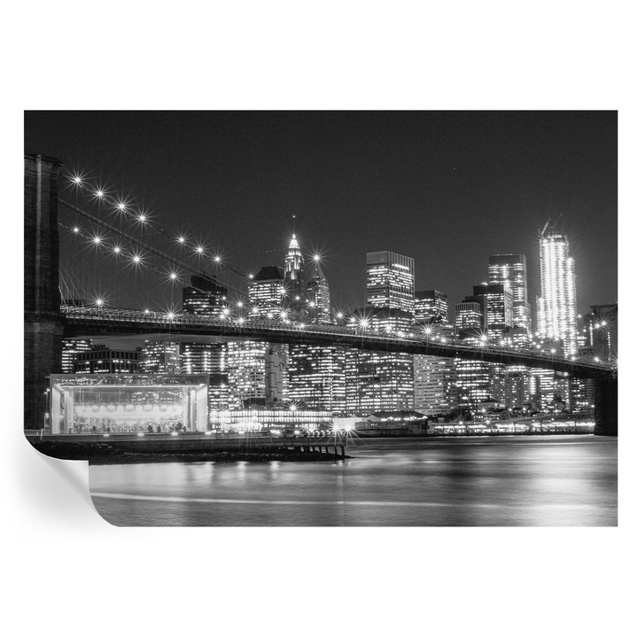 Fototapet autocolant, Tulup, Panorama nocturna, Multicolor, 208x146cm