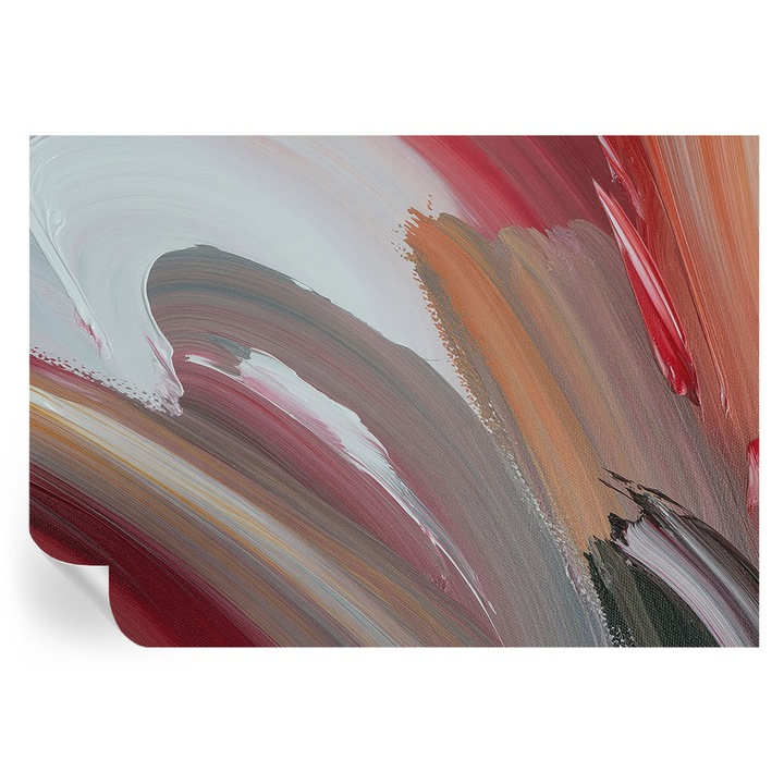 Tapet Textil Autocolant, Tulup, Expresie picturala, Alb, 208 x 146 cm, Decorativ, Usor De Instalat, 010170060950000285134