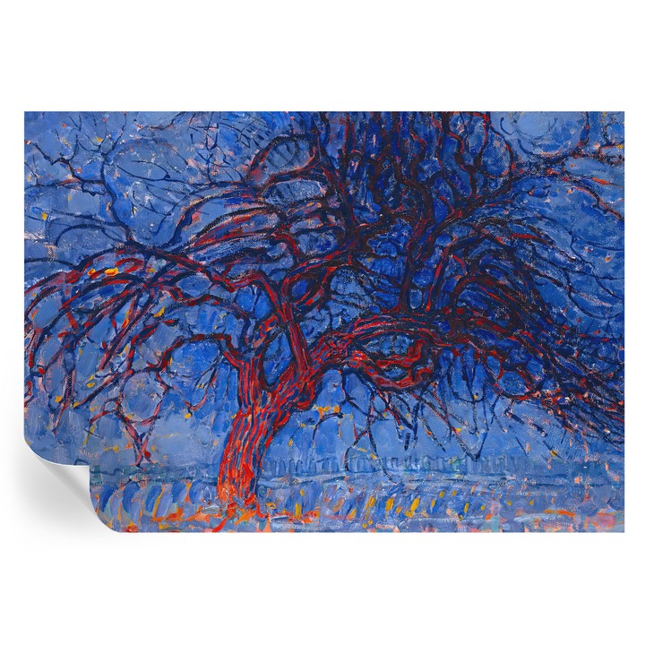 Öntapadós Tapéta Fali Dekoráció, Tulup, Lángfa, Kék, 312 x 219 cm, Dekor, Könnyen Felszerelhető És Tisztítható, 010170060960000285440