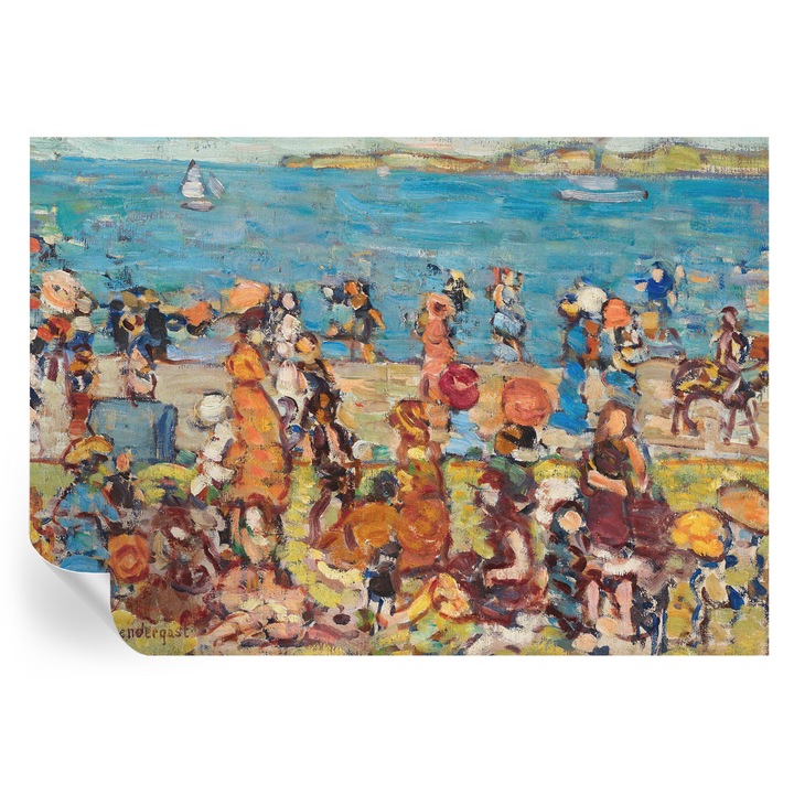Fali Fotótapéta Autodeziv, Tulup, Scena de plaja, Albastru, 208 x 146 cm, Decorativ, Usor De Curatat, 010170060950000285662