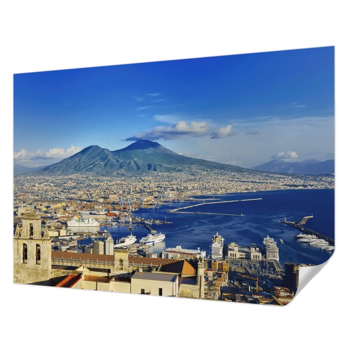 Fali Fotótapéta Autodeziv, Wallfluent, Panorama de pe litoral, Albastru, 208 x 146 cm, Detasabil, Lavabil, 010170060950000008243