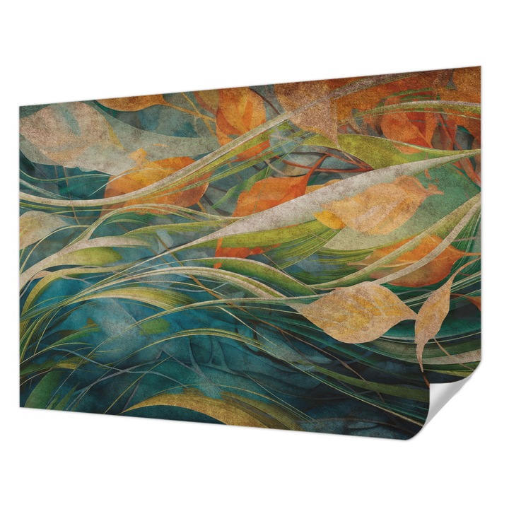 Tapet Textil Autocolant, Wallfluent, Peisaj de toamna, Alb, 208 x 146 cm, Detasabil, Lavabil, 010170060950000284828