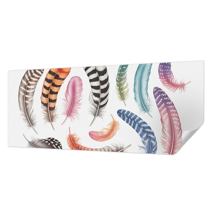 Öntapadós Fotótapéta Falra, Wallfluent, Pasztell tollak, Barna, 250 x 104 cm, Nappaliba, Konyhába, 010170060020000284992