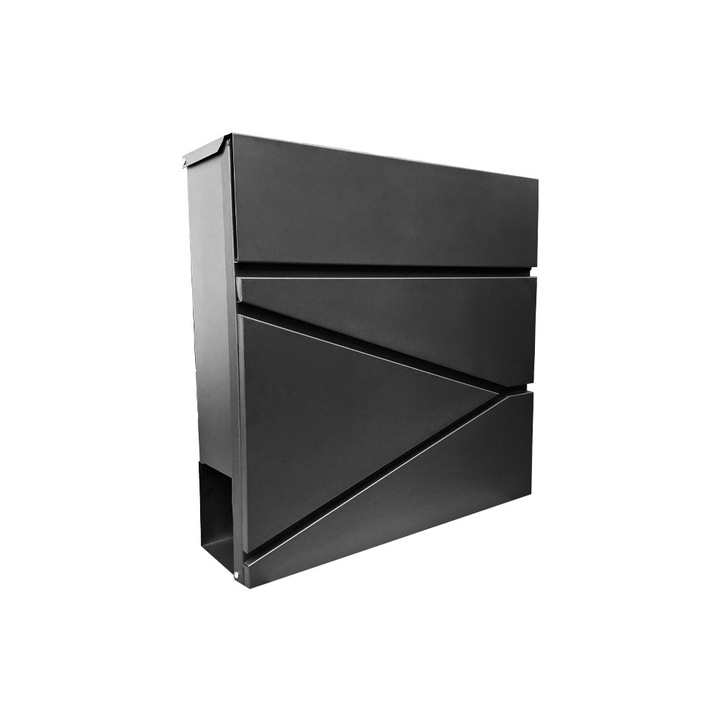 Cutie postala moderna 370x370x105 mm pentru exterior 3 in 1, otel galvanizat vopsit electrostatic COD CP11, Ferrobrand