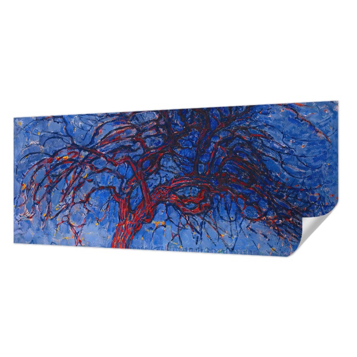 Tapet Autocolant De Perete, Wallfluent, Copac de flacara, Albastru, 250 x 104 cm, Adeziv Puternic, Usor De Montat Si Rezistent, 010170060020000285440