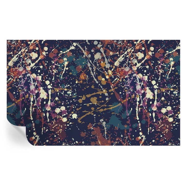Tapet Autodeziv De Perete, Tulup, Abstractie colorata, Bleumarin, 416 x 254 cm, Decorativ, Stickere Decorative, 010170060070000013073