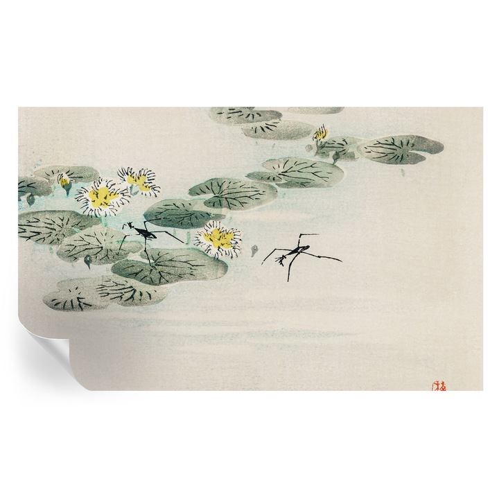 Tapet Textil Autocolant, Tulup, Apa calma, Alb, 416 x 254 cm, Decorativ, Usor De Instalat, 010170060070000017916