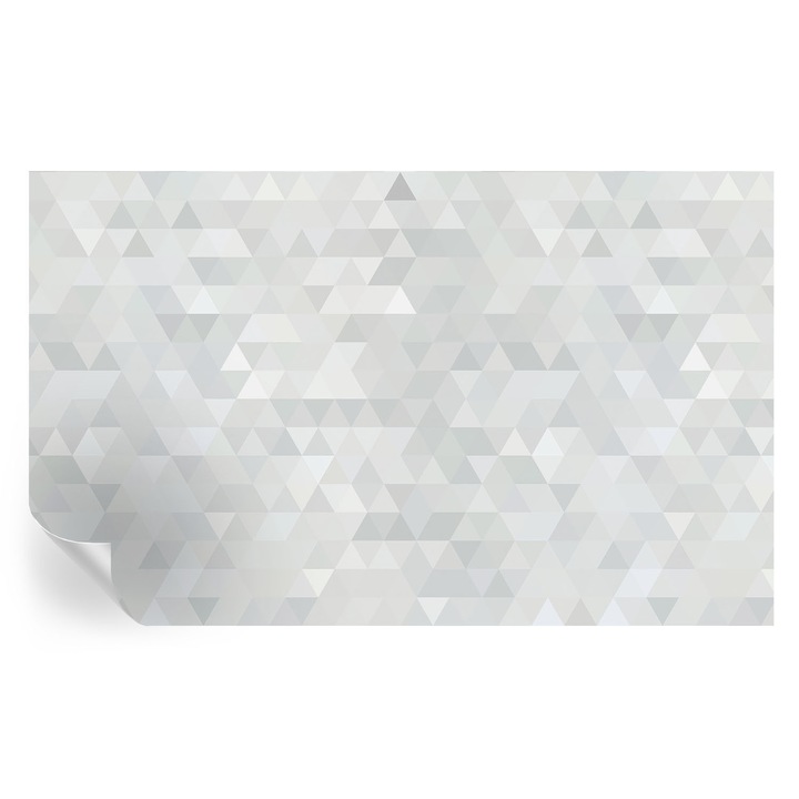 Öntapadós Tapéta Falra, Tulup, Szürke minta, Fehér, 416 x 254 cm, Dekoráció, Nappaliba, Hálószobába, 010170060070000029958