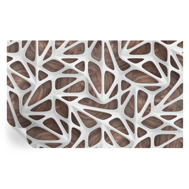 Öntapadós Tapéta Falra, Tulup, Dinamikus harmónia, Fehér, 416 x 254 cm, Dekoráció, Modern Belsőépítészeti Dekoráció, 010170060070000020560