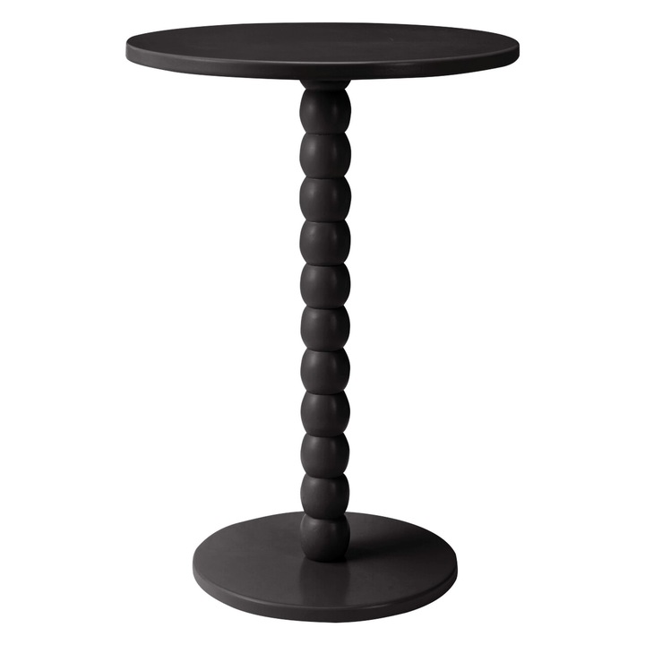 Masuta laterala Rowino, MIRJAN 24, negru, 35x35x50 cm