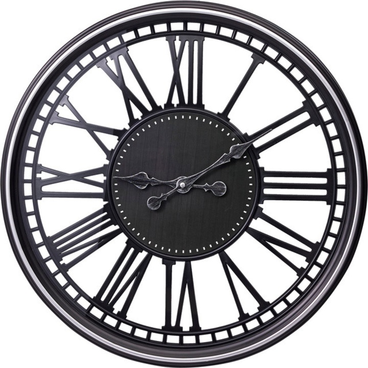 TIDLO falióra római számokkal, Ø 50 cm, ezüst - ezüst