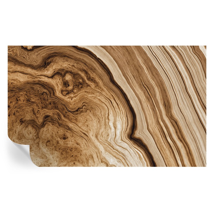 Tapet Autodeziv De Perete, Tulup, Fibre de lemn, Maro, 416 x 254 cm, Decorativ, Adeziv Puternic, 010170060070000057133