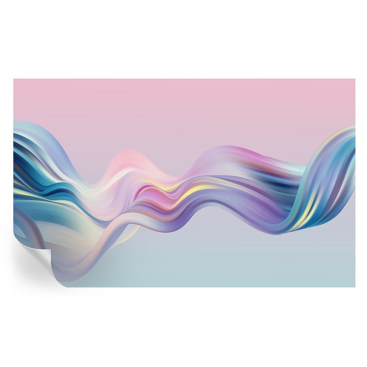 Öntapadós Dekor Tapéta, Tulup, Színes hullámok, Rózsaszín, 416 x 254 cm, Dekoráció, Könnyen Felszerelhető És Tisztítható, 010170060070000075352
