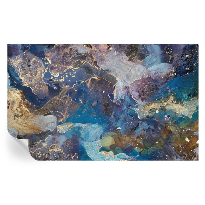 Tapet Autodeziv De Perete, Tulup, Mozaic cosmic, Albastru, 416 x 254 cm, Decorativ, Rezistente La Apa, Umiditate Si Pete, 010170060070000282572