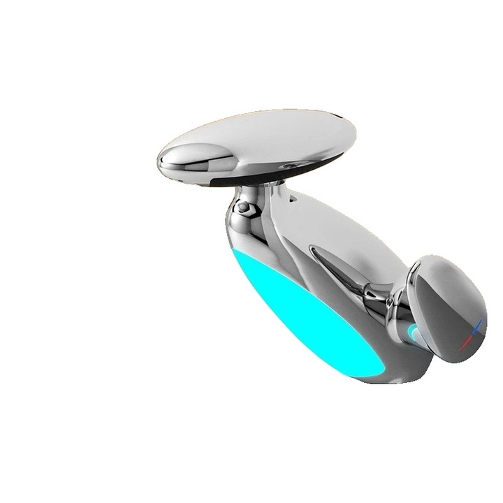 Csaptelep LED világítással, kihúzható design, KA-006, kerámia, mosdó pultra szerelhető