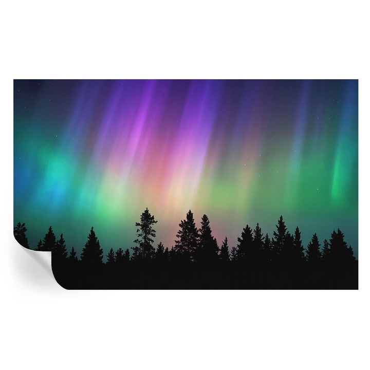 Tapet Textil Autocolant, Tulup, Cer magic, Albastru, 416 x 254 cm, Decorativ, Pentru Interior, 010170060070000284702