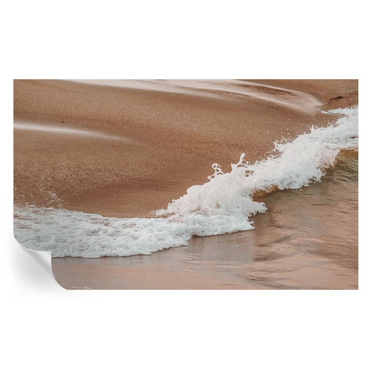 Tapet Textil Autocolant, Tulup, Briza marina, Alb, 416 x 254 cm, Decorativ, Pentru Sufragerie, Dormitor, 010170060070000284840