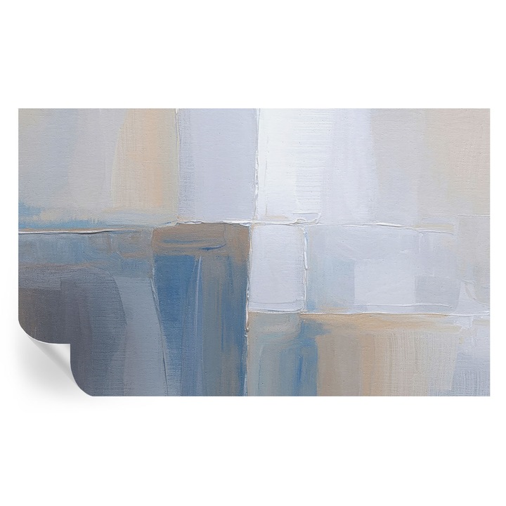 Fali Fotótapéta Autodeziv, Tulup, Abstractie armonioasa, Alb, 416 x 254 cm, Decorativ, Rezistente La Apa, Umiditate Si Pete, 010170060070000284894