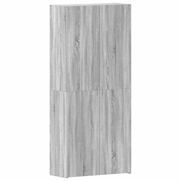 vidaXL Cipőszekrény polcokkal Szürke 80 x 35.5 x 180 cm Faanyag 3333841