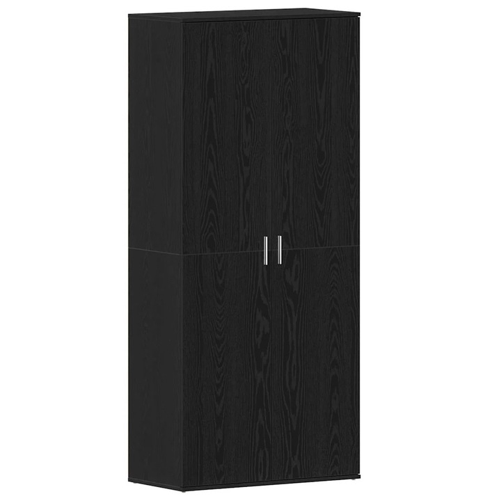 vidaXL Cipőszekrény polcokkal Fekete tölgy 80 x 39 x 178 cm Faanyag 3333875