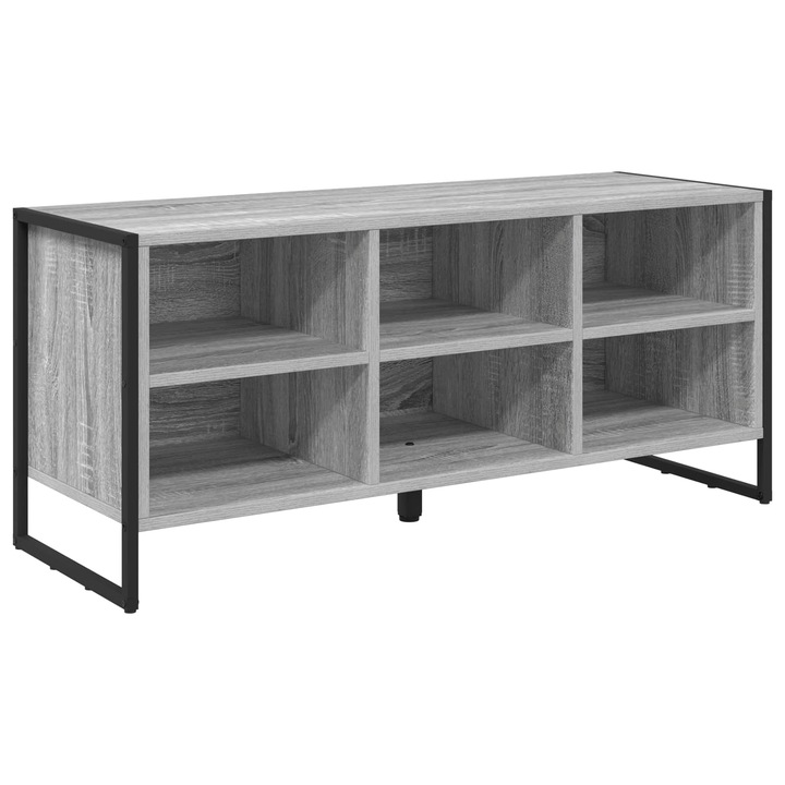 vidaXL Cipőszekrény tárolóval Szürke Sonoma 100 x 35 x 44 cm Faanyag 886453