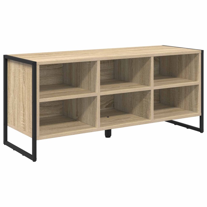 vidaXL Cipőszekrény tárolóval Sonoma 100 x 35 x 44 cm Faanyag 886451