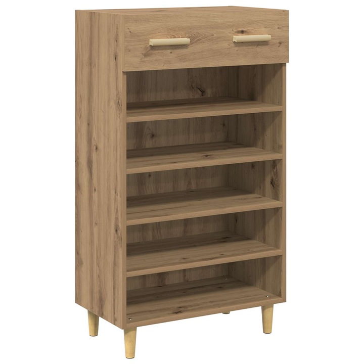 vidaXL Cipőszekrény fiókkal Művészi tölgy 60 x 35 x 105 cm Faanyag 8004211