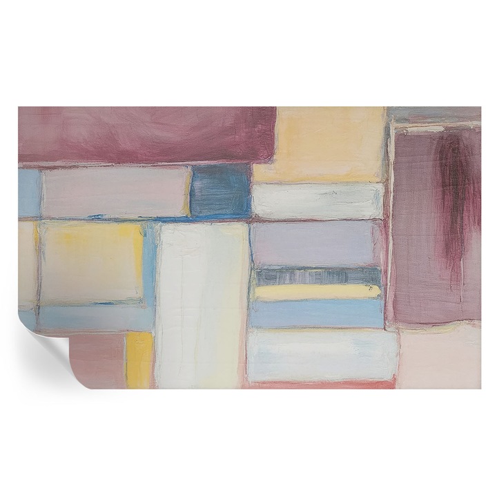 Tapet Autodeziv De Perete, Tulup, Forme geometrice, Roz, 416 x 254 cm, Decorativ, Usor De Montat Si Rezistent, 010170060070000285022