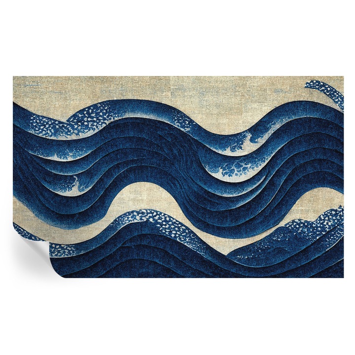 Tapet Autodeziv De Perete, Tulup, Forme oceanice, Bleumarin, 416 x 254 cm, Decorativ, Rezistente La Apa, Umiditate Si Pete, 010170060070000285228