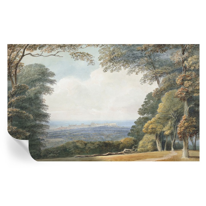 Tapet Autocolant De Perete, Tulup, Peisaj impadurit, Verde, 416 x 254 cm, Decorativ, Usor De Instalat, 010170060070000285212