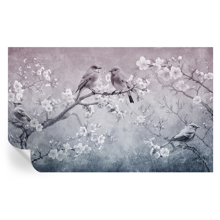 Tapet Autodeziv De Perete, Tulup, Natura subtila, Gri, 416 x 254 cm, Decorativ, Usor De Instalat, 010170060070000285313