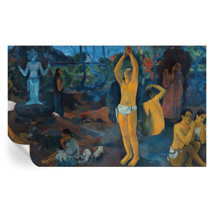 Öntapadós Tapéta Fali Dekoráció, Tulup, Trópusi harmónia, Kék, 416 x 254 cm, Dekor, Könnyen Felszerelhető, 010170060070000285293