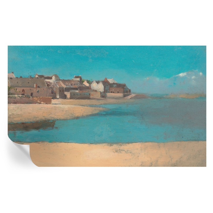 Fali Fotótapéta Autodeziv, Tulup, Un sat linistit, Albastru, 416 x 254 cm, Decorativ, Rezistente La Apa, Umiditate Si Pete, 010170060070000285412