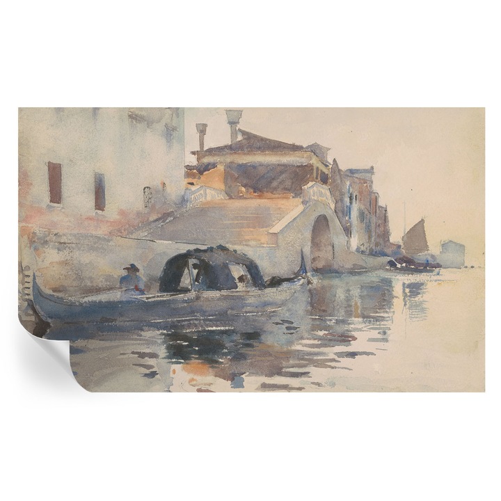 Tapet Textil Autocolant, Tulup, Armonie venetiana, Bej, 416 x 254 cm, Decorativ, Pentru Sufragerie, Dormitor, 010170060070000285388