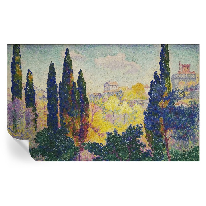 Öntapadós Tapéta Falra, Tulup, Impresszionista tájképek, Zöld, 416 x 254 cm, Dekoráció, Nedvesség- És Foltálló, 010170060070000285542