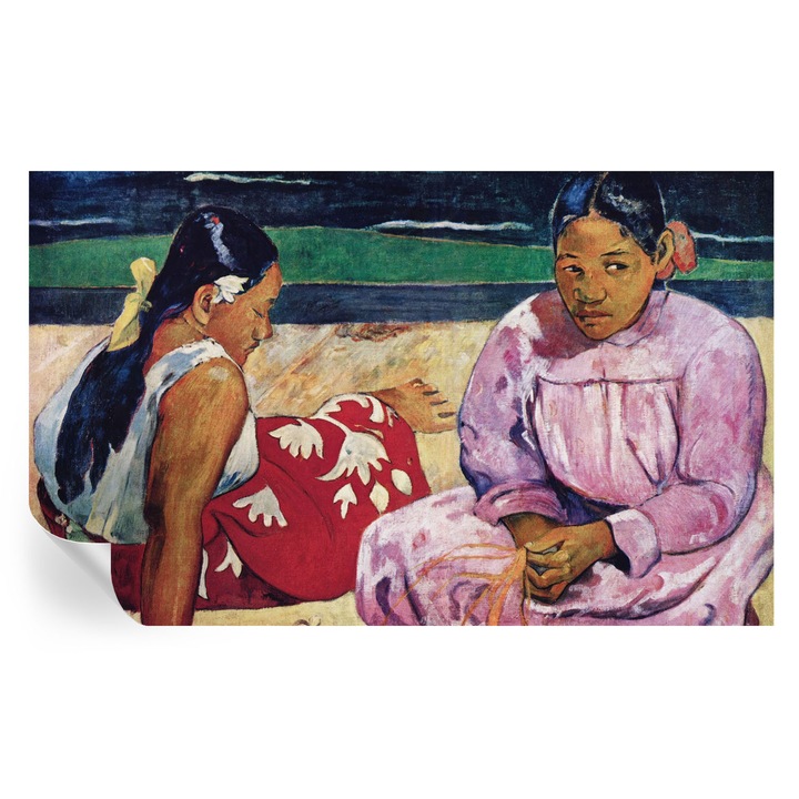 Tapet Autodeziv De Perete, Tulup, Scena de plaja, Rosu, 416 x 254 cm, Decorativ, Stickere Decorative, 010170060070000285562