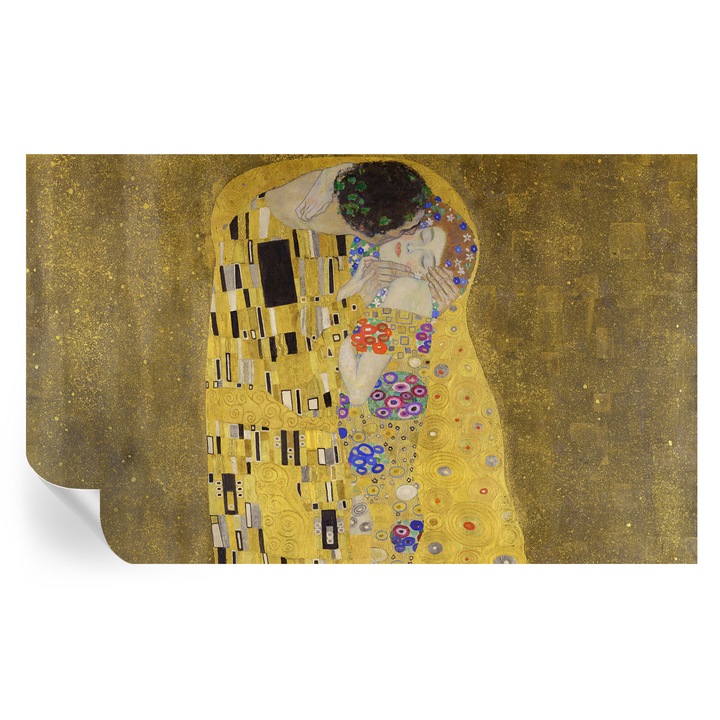 Tapet Autodeziv De Perete, Tulup, Cuplu Art Nouveau, Galben, 416 x 254 cm, Decorativ, Rezistente La Apa, Umiditate Si Pete, 010170060070000285568