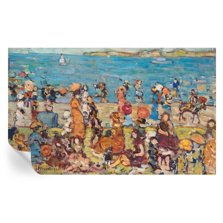 Fali Fotótapéta Autodeziv, Tulup, Scena de plaja, Albastru, 416 x 254 cm, Decorativ, Usor De Curatat, 010170060070000285662