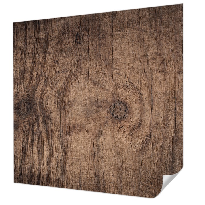 Öntapadós Dekor Tapéta, Wallfluent, Rusztikus fa, Barna, 250 x 250 cm, Dekoráció, Falra, 010170060030000030969