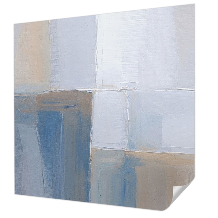 Öntapadós Tapéta Falra, Wallfluent, Harmonikus absztrakció, Fehér, 250 x 250 cm, Dekoráció, Klasszikus, 010170060030000284894