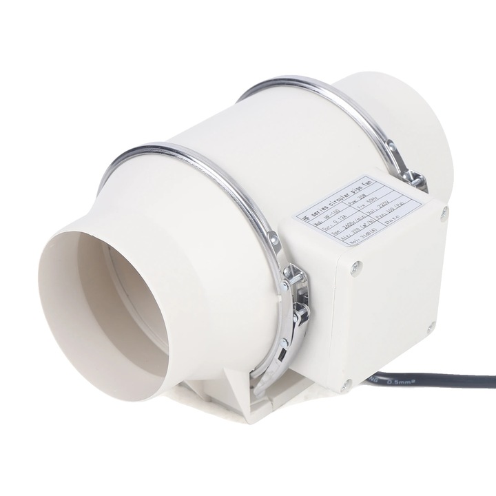 Ventilator de evacuare, performanta ridicata, functionare silentioasa, alb, dimensiuni compacte