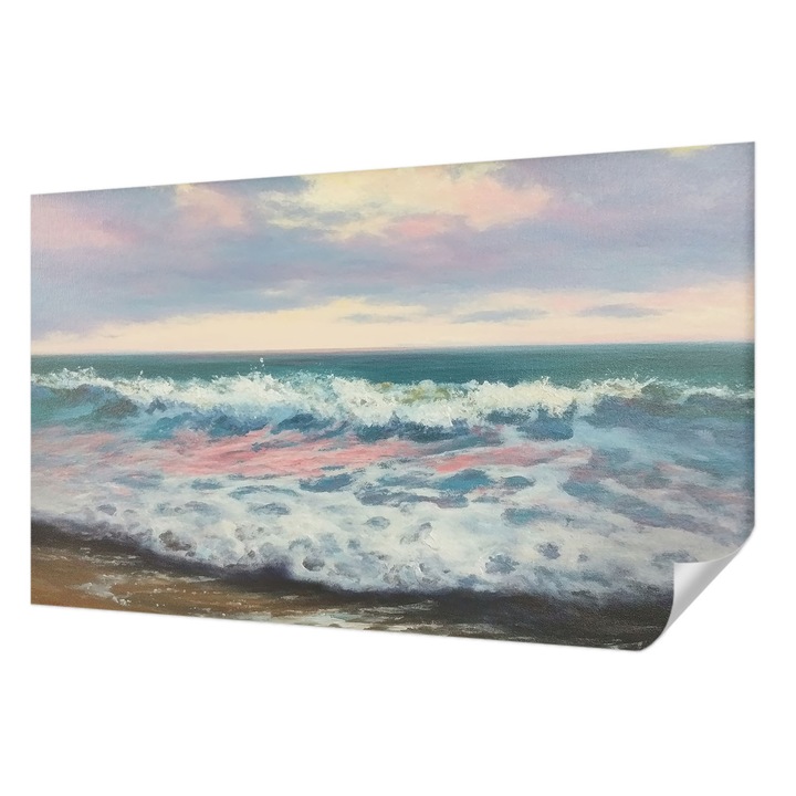 Tapet Autodeziv De Perete, Wallfluent, Peisaj marin, Albastru, 416 x 254 cm, Pentru Living, Birou, Hol, 010170060070000285082