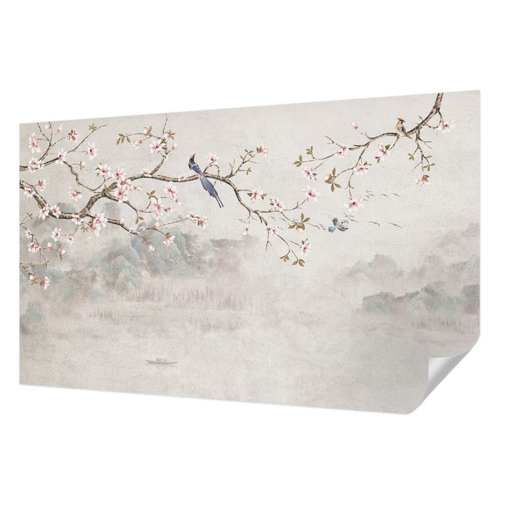 Öntapadós Tapéta Fali Dekoráció, Wallfluent, Keleti táj, Bézs, 416 x 254 cm, Modern Dizájn, Nedvesség- És Foltálló, 010170060070000285253