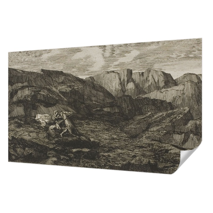 Tapet Autodeziv De Perete, Wallfluent, Calatorie montana, Maro, 416 x 254 cm, Adeziv Puternic, Usor De Montat Si Rezistent, 010170060070000285281