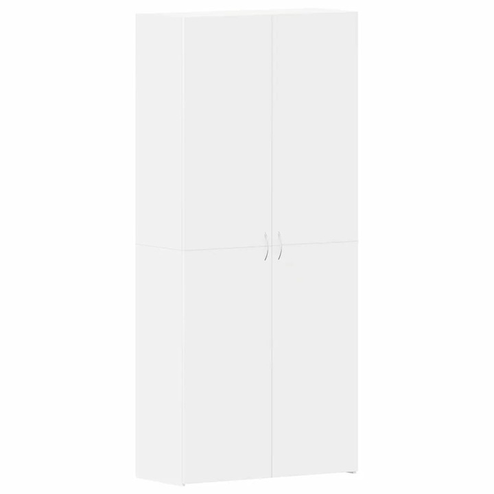 vidaXL Cipőszekrény polcokkal ajtóval Fehér 80 x 35.5 x 180 cm Faanyag 3333836