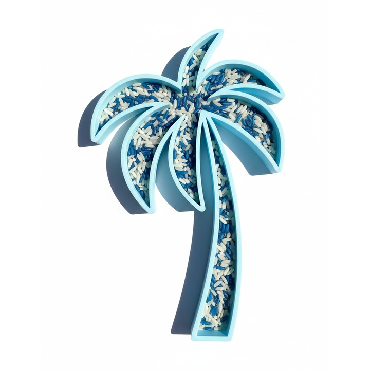 Szenzoros játéktálca, pasztellkék, 14.5x23.1cm, PLA anyag, Montessori tevékenységekhez