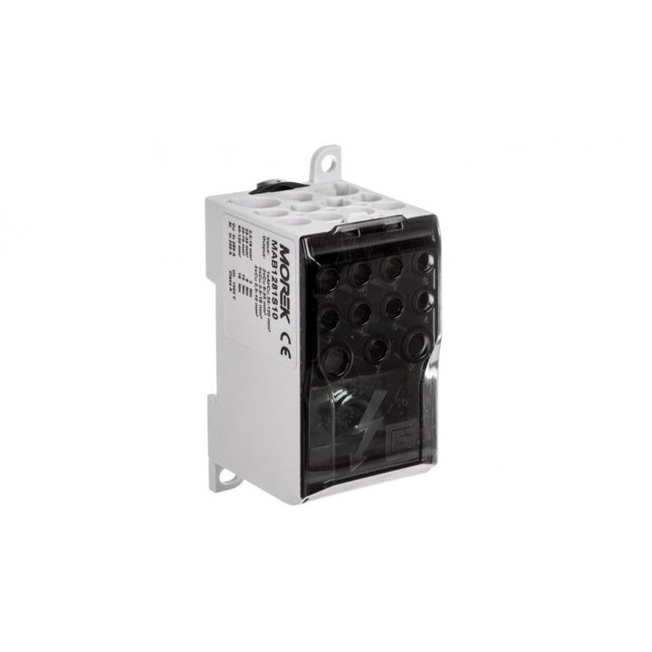 Bloc de distributie Morek MAB1281S, 12 conexiuni, 280A, 60x51mm, negru