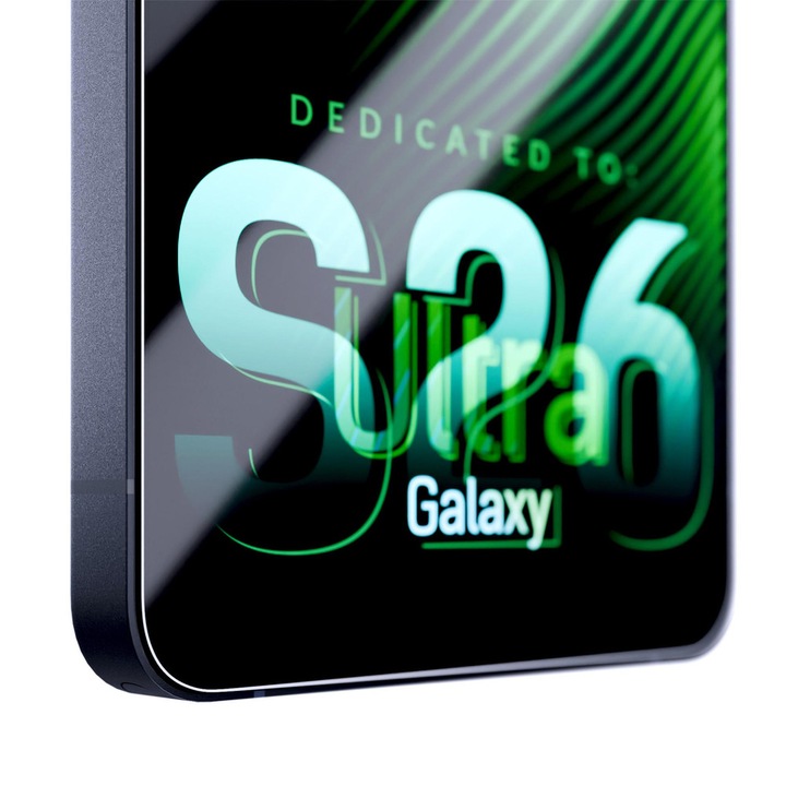 Folie sticla securizata 3mk FlexibleGlass Hibrid compatibila cu Samsung Galaxy S26 Ultra, Transparent